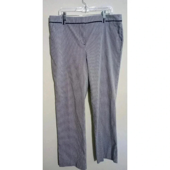 Charter‎ Club Pants Classic Fit Seersucker Straight Leg Career Casual Size 16 - Picture 1 of 5